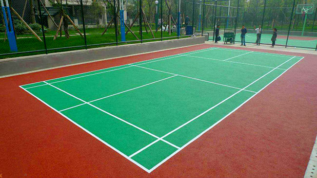 硅PU排球場