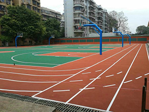 丙烯酸球場與塑膠跑道——廣西柳州商貿技術學