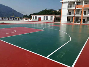 硅pu籃球場(chǎng)——福建泉州尚蕓小學(xué)完工！